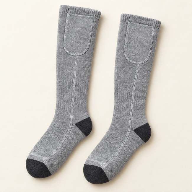 Remote-Control Heated Socks – 3 Heat Settings, Batteries Included