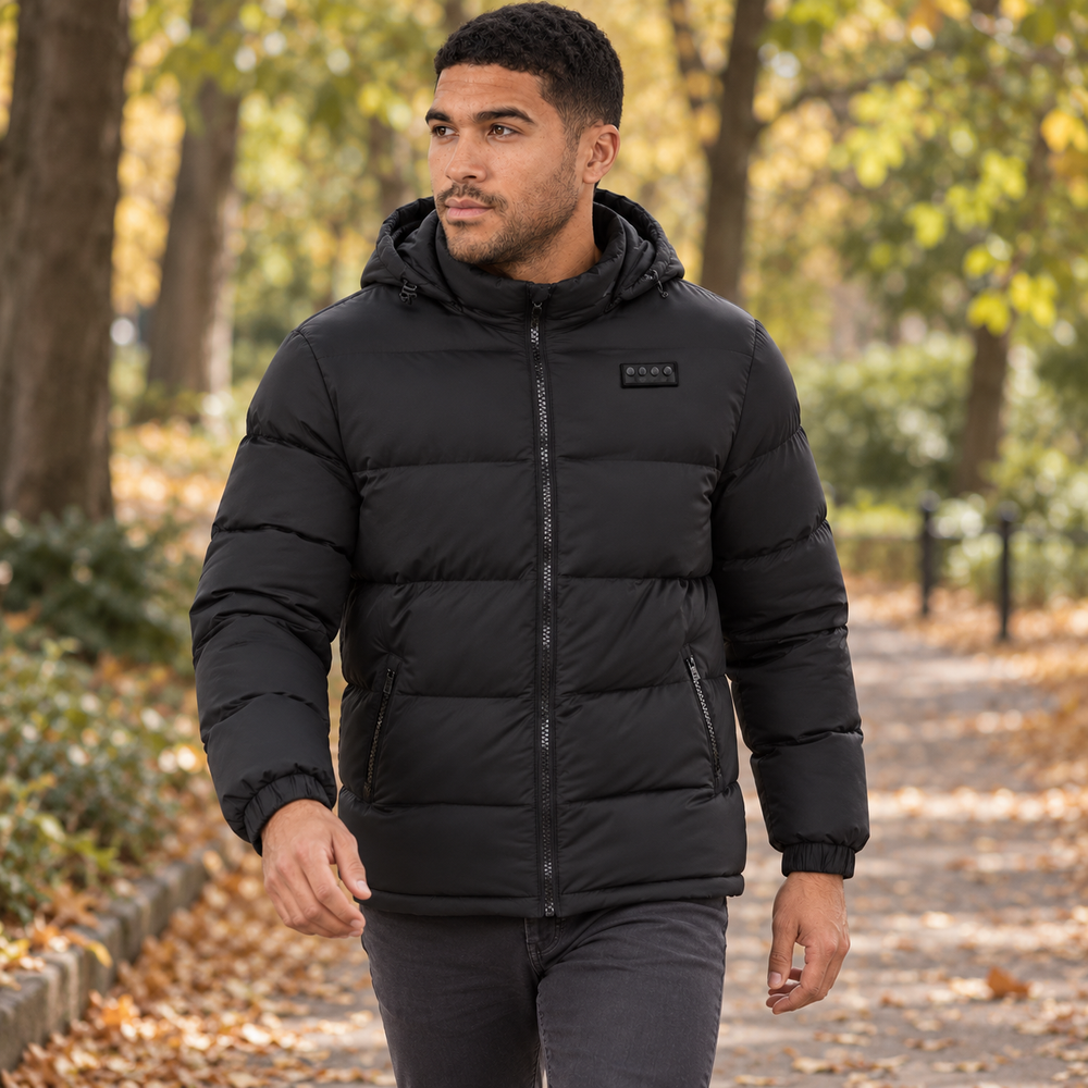 USB Heated Padded Jacket — 17 Zones, Four Controls