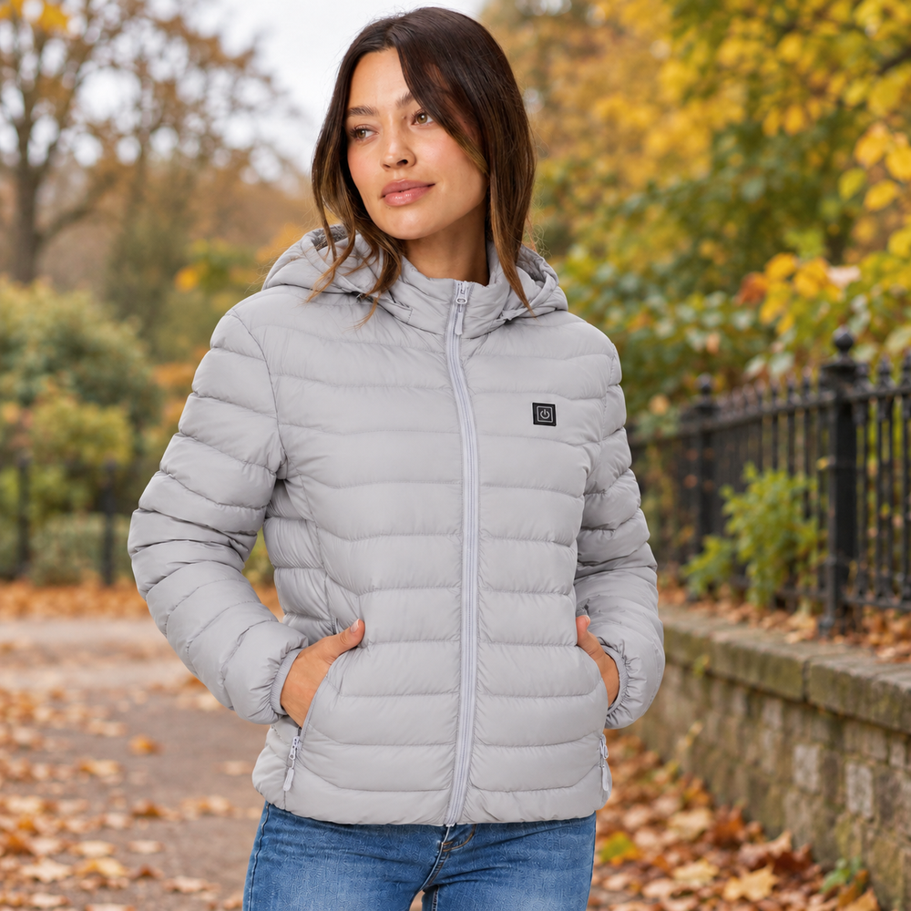 Heated Down Jacket – 95% Duck Down, 3 Heat Settings