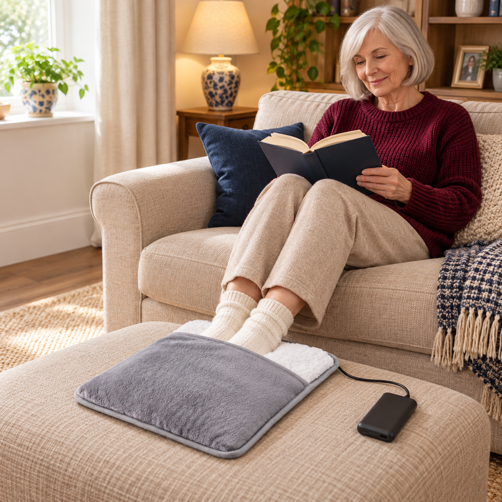 USB Foot Warmer Pad — Soft Fleece Pocket