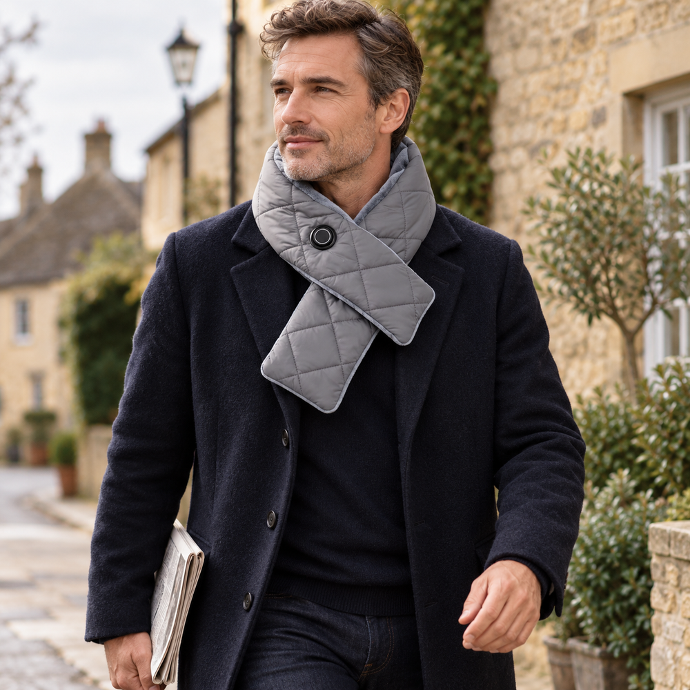 Quilted USB Heated Scarf — 5 Heat Settings