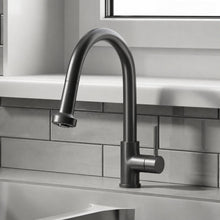 Nouvet Poignée unique, Pull-Down mitigeur de cuisine – finition noir mat