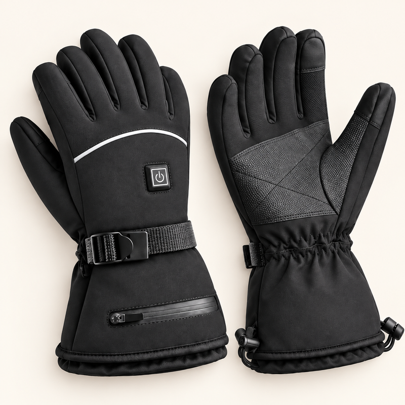 Electric Heated Winter Gloves – 3 Heat Settings, Black