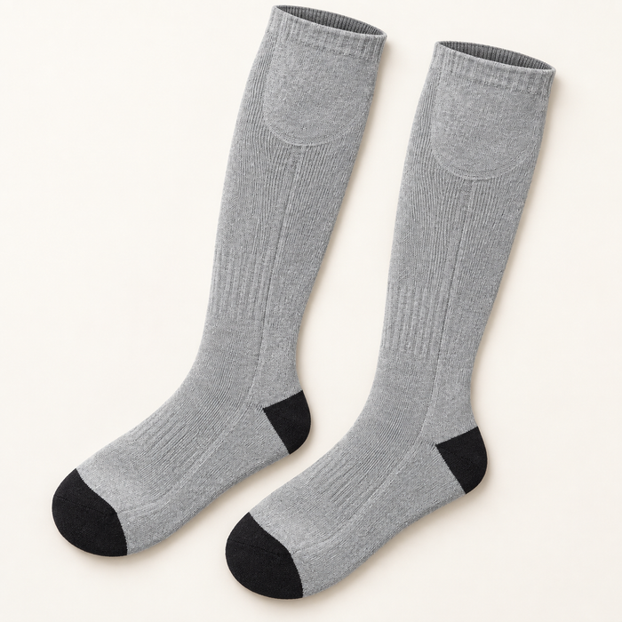 Rechargeable Heated Socks – Cotton Knit, Batteries Included