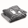 Grey Flannel Heated Throw Blanket – 160 × 120 cm, 3 Heat Settings