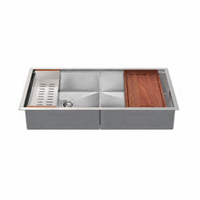 Rivage 114,3 × 48,3 cm Dual Basin Undermount Kitchen Workstation vasque