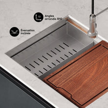 Rivage 55,9 × 48,3 cm simple Basin Undermount Kitchen Workstation vasque