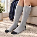 Rechargeable Heated Socks – Cotton Knit, Batteries Included
