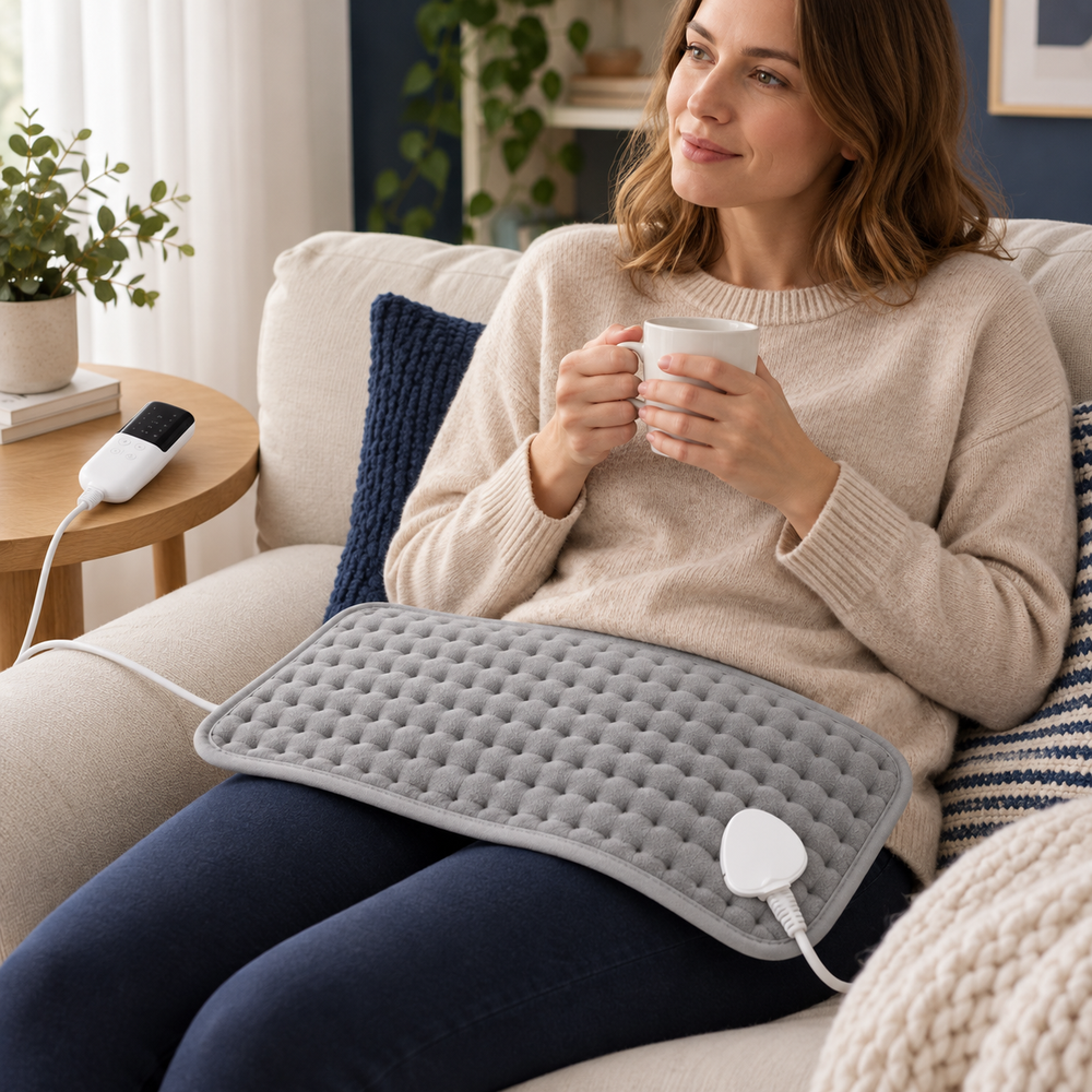 Electric Heating Pad for Back & Body – 9 Heat Settings & Timer