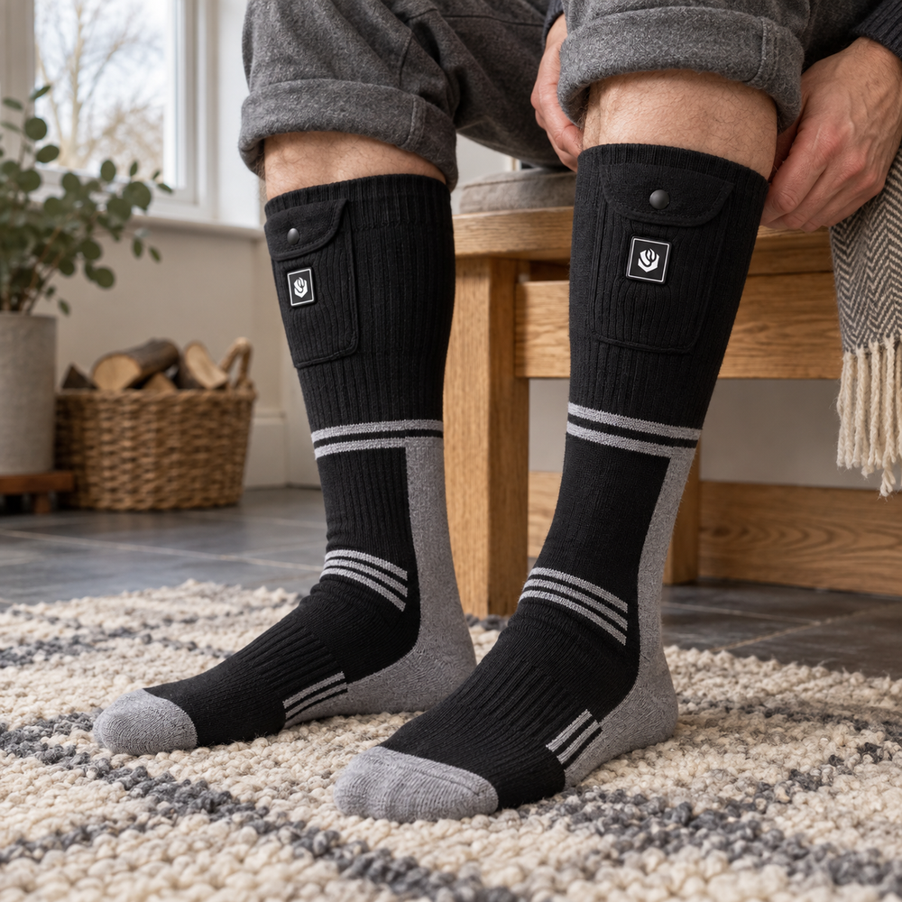 Wasoto WS002 Heated Socks – 3 Heat Settings & App Control