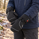Rechargeable Heated Ski Mittens – 3 Heat Settings & Batteries