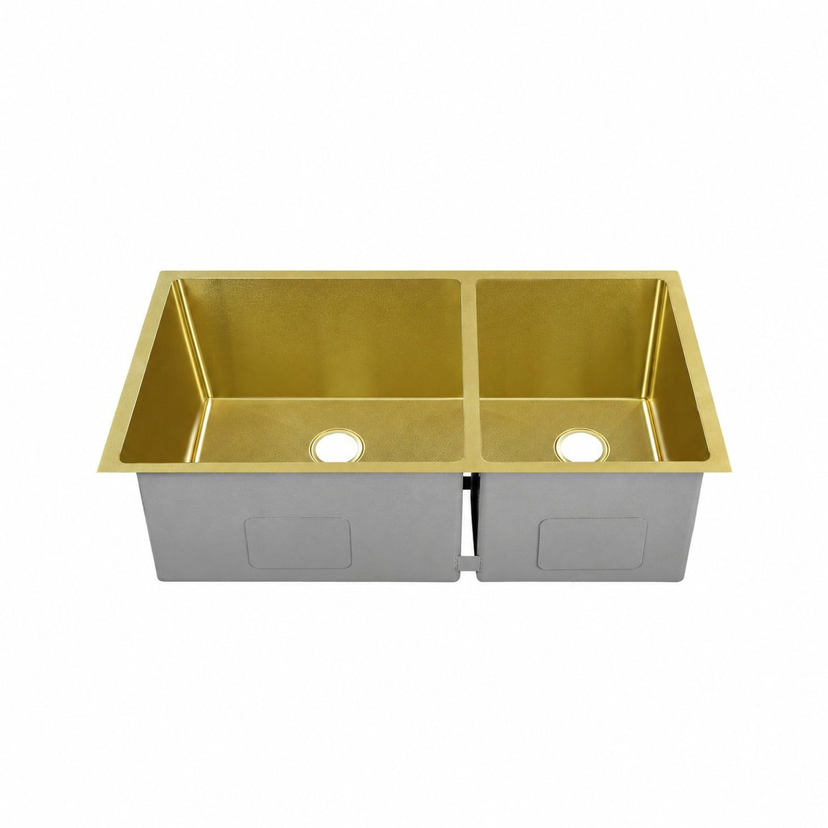 Rivage 83,8 × 50,8 cm acier inoxydable, Dual Basin, Undermount évier de cuisine – finition or