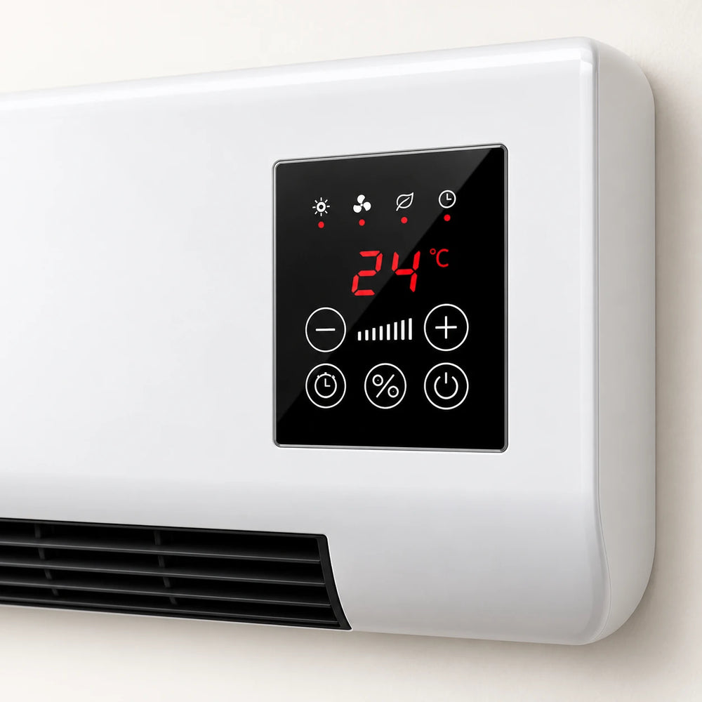 Wall-Mounted Fan Heater – 2000 W, Timer & Remote Control