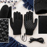 USB Heated Knitted Gloves – Touchscreen & Non-Slip Grip