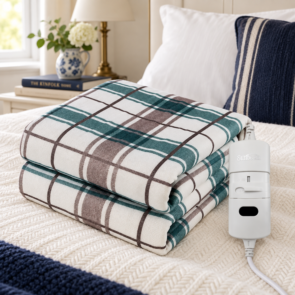 Electric Heated Blanket – Soft Plush, 3 Sizes & Heat Control