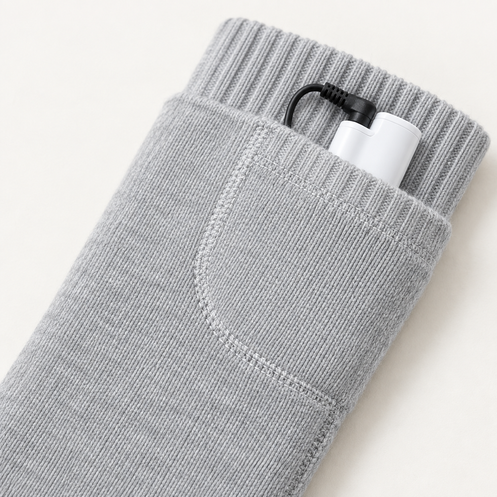 Rechargeable Heated Socks – Cotton Knit, Batteries Included