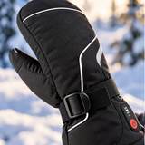 Rechargeable Heated Ski Mittens – 3 Heat Settings & Batteries