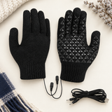 USB Heated Knitted Gloves – Touchscreen & Non-Slip Grip