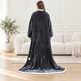 Heated Blanket with Sleeves – Sherpa Lining & Foot Pocket
