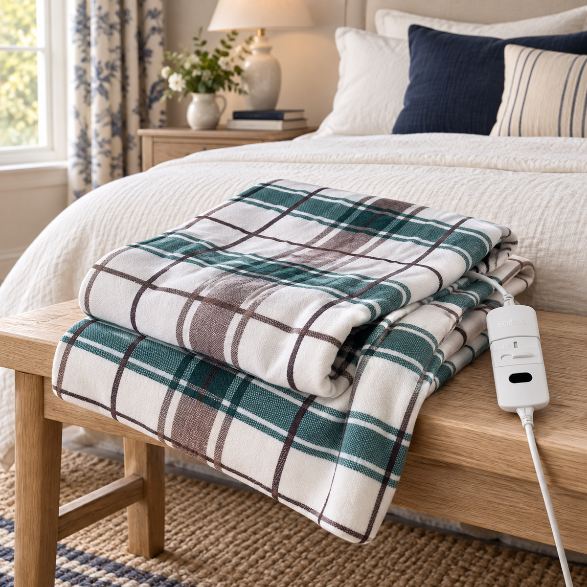 Electric Heated Blanket – Soft Plush, 3 Sizes & Heat Control