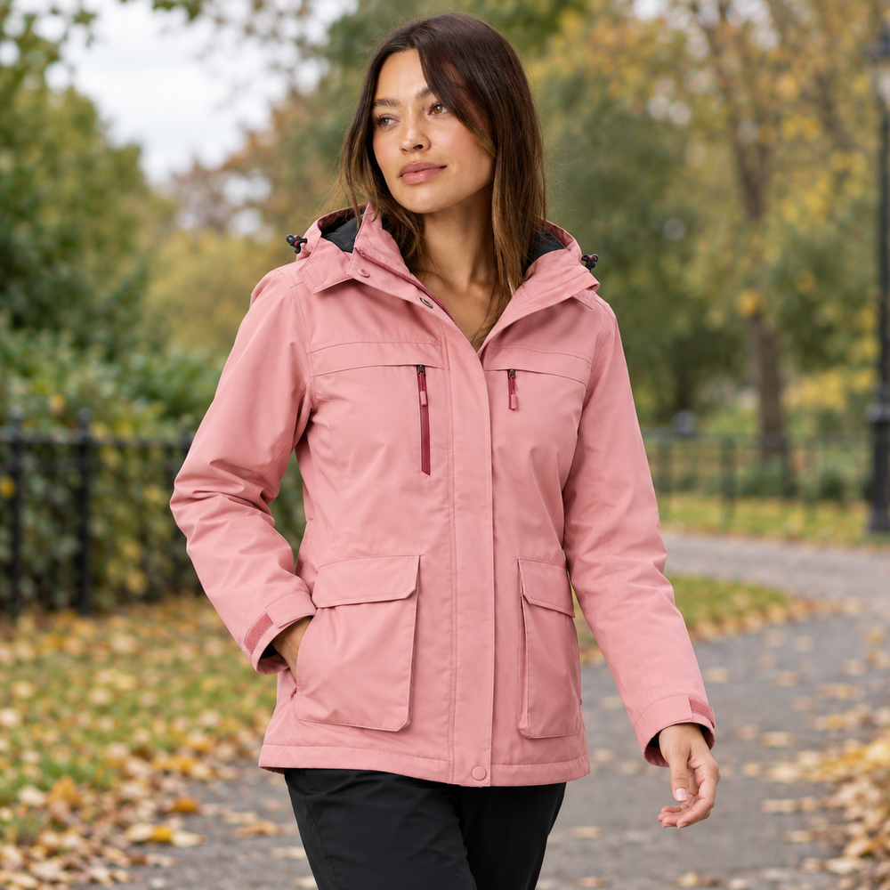 Women’s Heated Hooded Jacket – Lightweight Colour Trail
