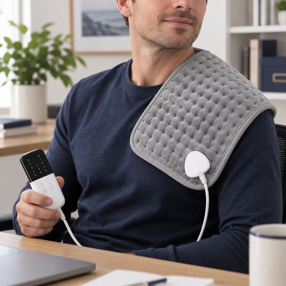 Electric Heating Pad for Back & Body – 9 Heat Settings & Timer