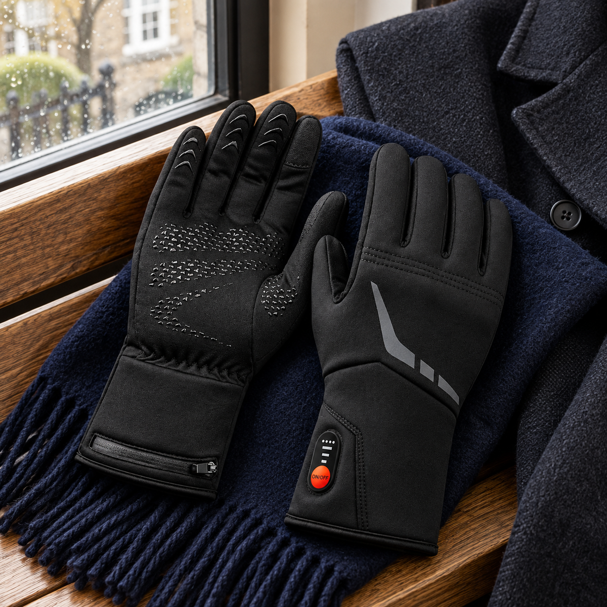 Rechargeable Heated Glove Liners – 3 Heat Settings & Touchscreen Tips