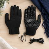 USB Heated Knitted Gloves – Touchscreen & Non-Slip Grip