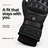 Close-up of the Mydays Tech MDST-061 wrist strap, zipped cuff and ribbed inner cuff.