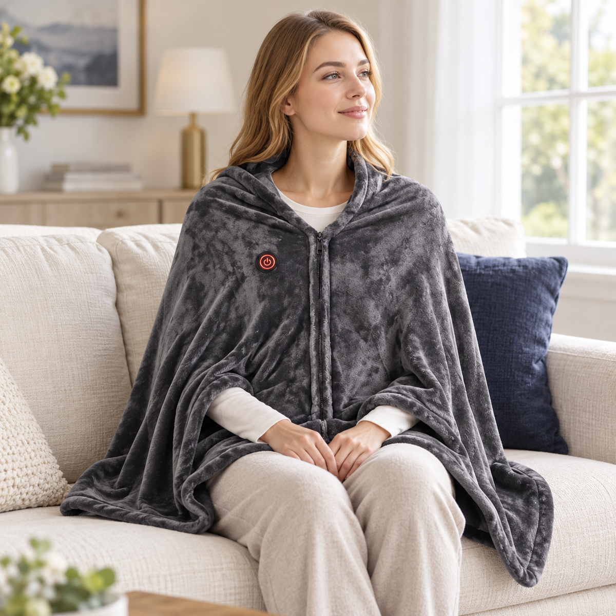 The Cosy Duo — Heated Fleece Throw & Heated Socks