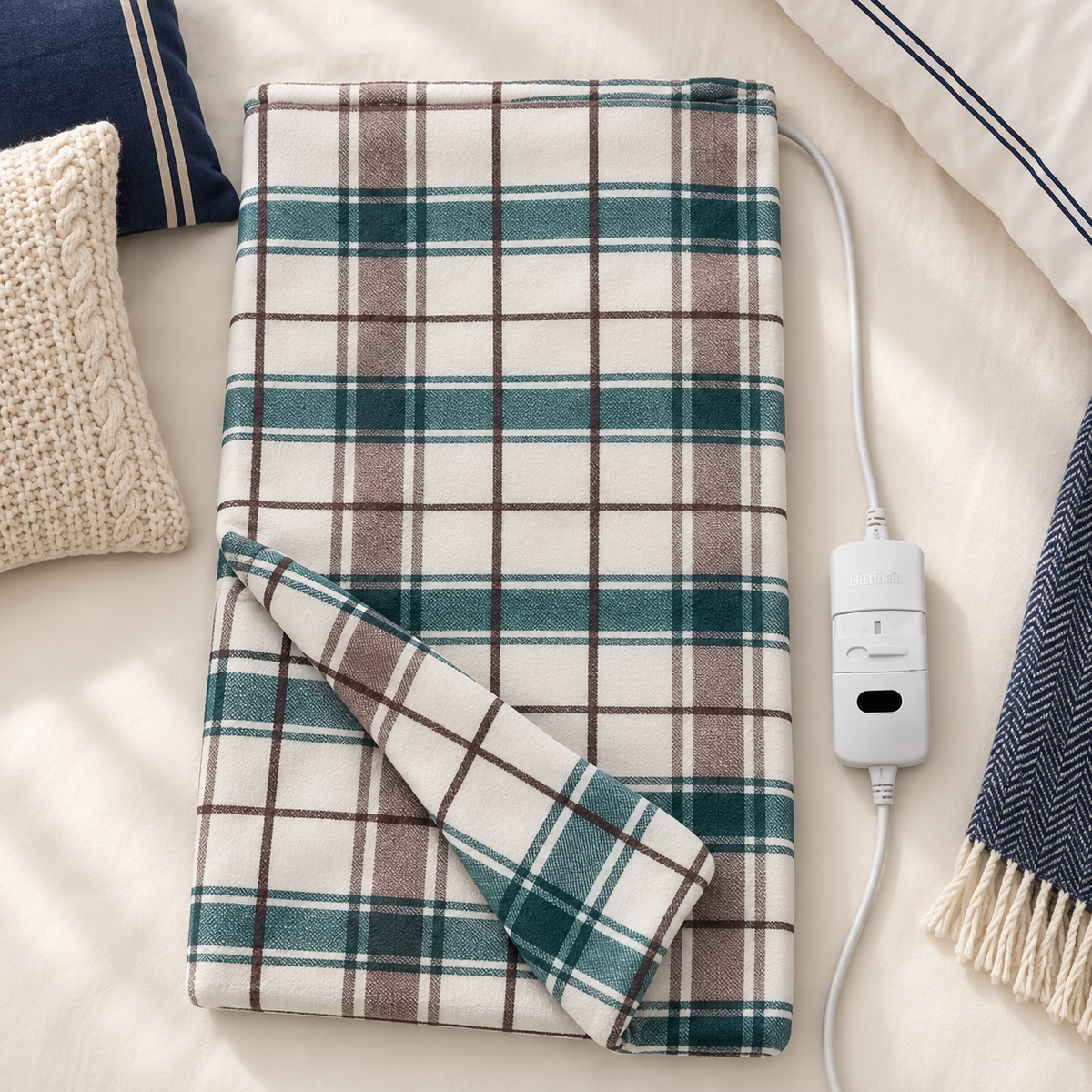 Electric Heated Blanket – Soft Plush, 3 Sizes & Heat Control