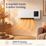 Wall-Mounted Fan Heater – 2000 W, Timer & Remote Control