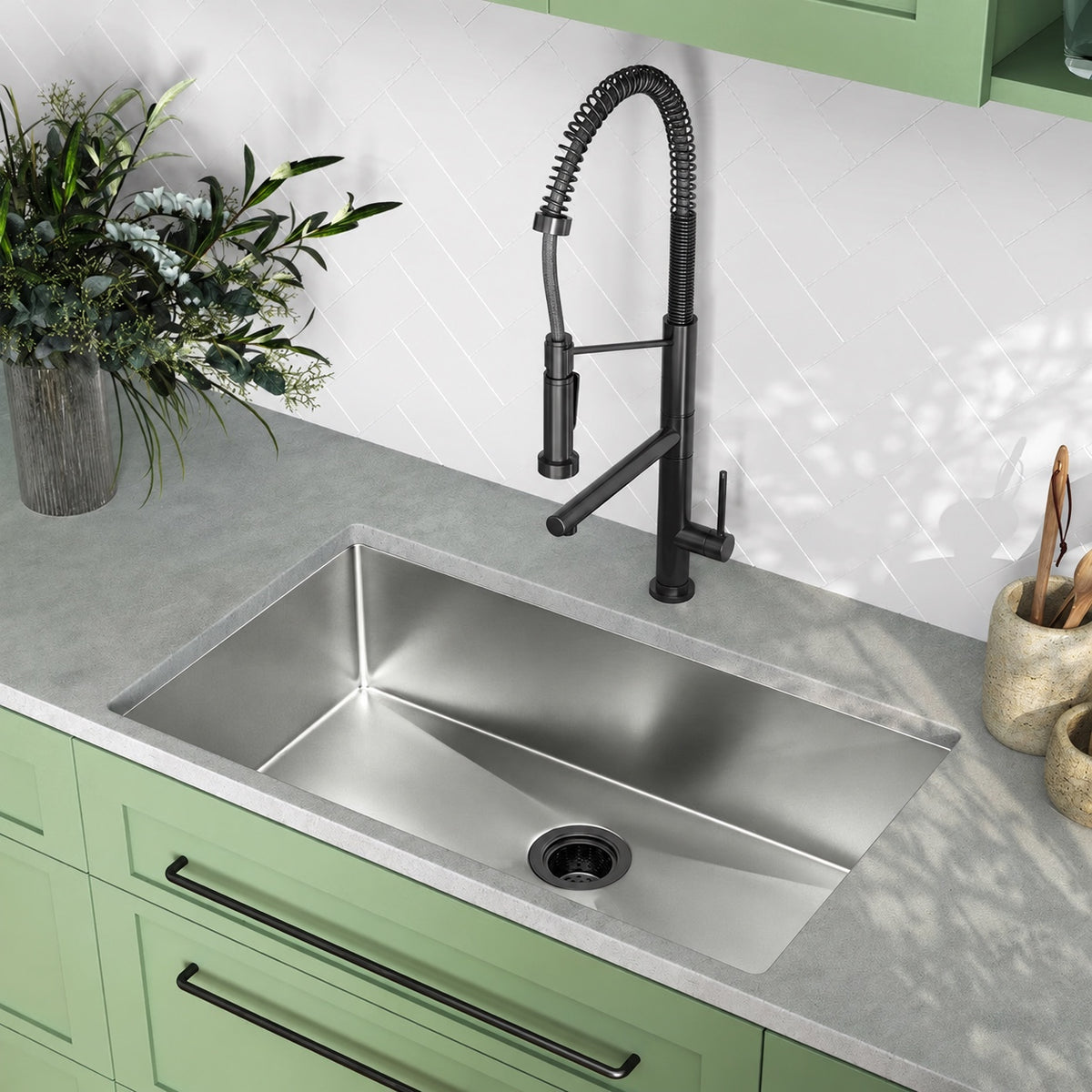 Rivage 81,3 × 48,3 cm acier inoxydable, simple Basin, Undermount évier de cuisine