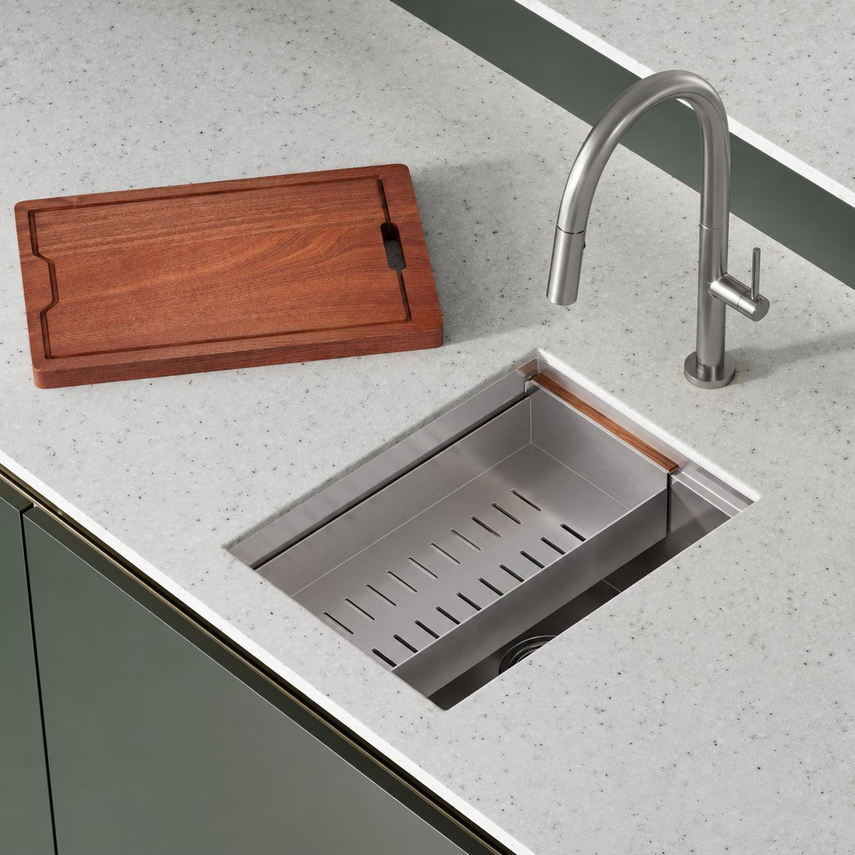 Rivage 38,1 × 48,3 cm simple Basin Undermount Kitchen Workstation vasque