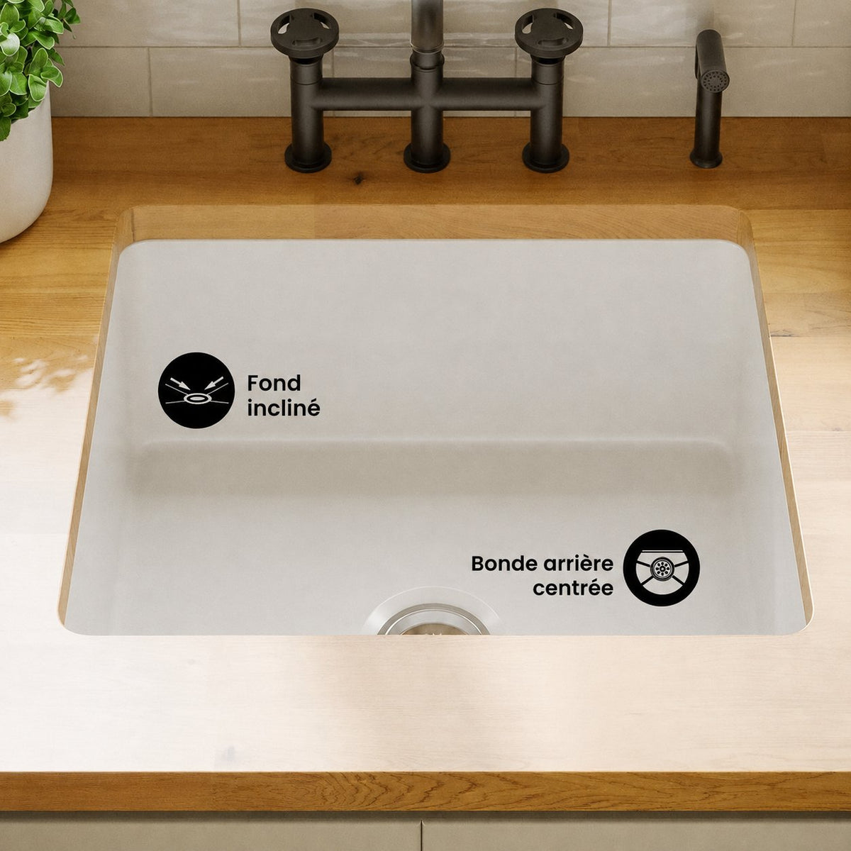 Rochelle 61 × 45,7 cm ceramic simple basin, drop-in/undermount kitchen vasque