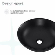 Classe 16 Color céramique vasque – finition noir mat