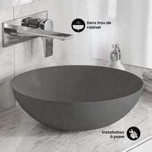 Classe 16 Color céramique vasque – finition gris mat