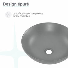 Classe 16 Color céramique vasque – finition gris mat