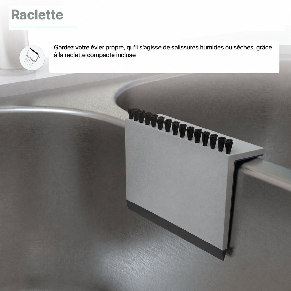 Toulouse 23 5/8 x 21 acier inoxydable, simple Basin, Undermount évier de cuisine