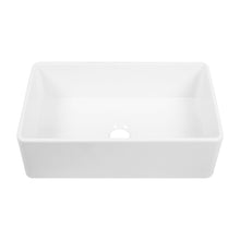 Elegance 83,8 cm simple Basin Fireclay Farmhouse évier de cuisine – finition blanc brillant
