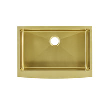 Rivage 76,2 × 53,3 cm acier inoxydable, simple Basin, Farmhouse évier de cuisine avec Apron – finition or