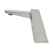 Carre monotrou, monocommande, mitigeur de lavabo – finition nickel brossé