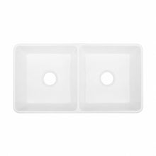 Delice 83,8 cm double Basin Fireclay Farmhouse évier de cuisine – finition blanc brillant