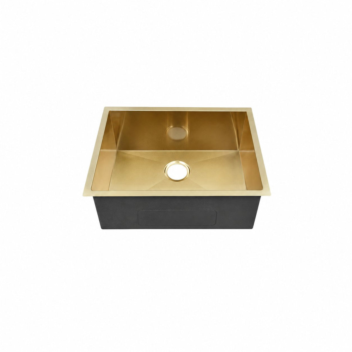Tourner 53,3 × 45,7 cm acier inoxydable, simple Basin, Undermount évier de cuisine, or