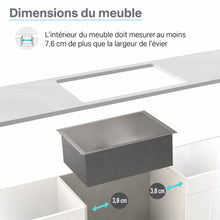 Toulouse 81,3 × 45,7 cm acier inoxydable, simple Basin, Under-Mount évier de cuisine