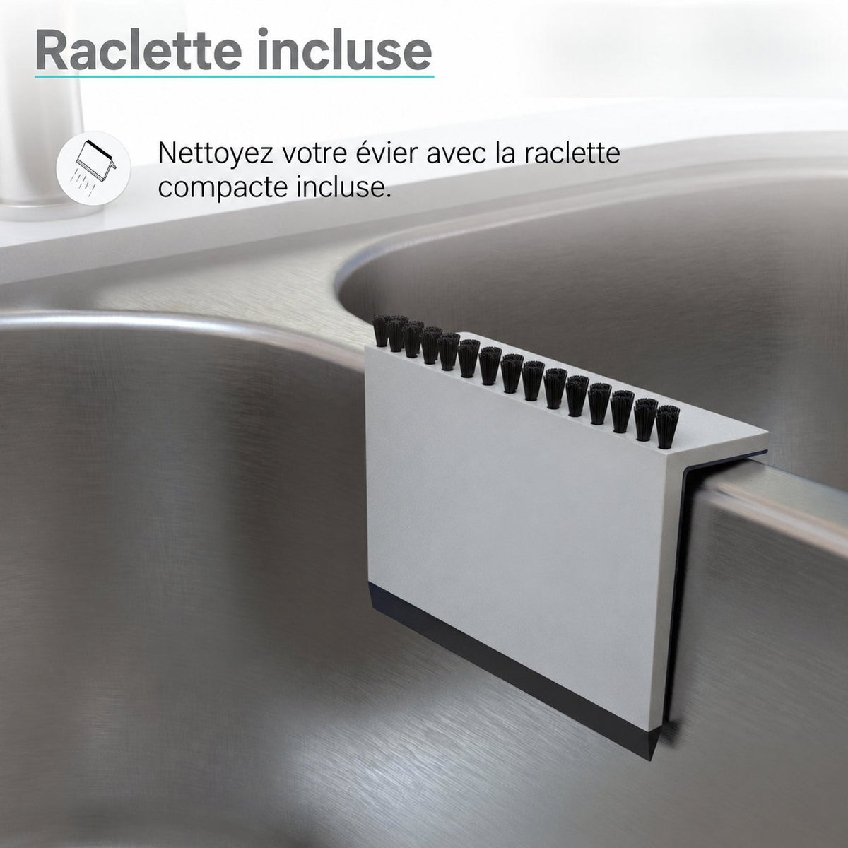Rivage 58,4 cm 16 Gauge acier inoxydable Undermount évier de cuisine – finition chrome poli