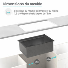 Tourner — Évier inox noir sous plan, 81,3 × 48,3 cm