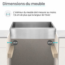 Rivage 83,8 × 53,3 cm acier inoxydable, simple Basin, Farmhouse évier de cuisine avec Apron