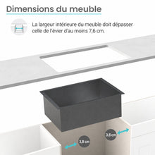 Rivage 83,8 × 50,8 cm acier inoxydable, Dual Basin, Undermount évier de cuisine – finition noir