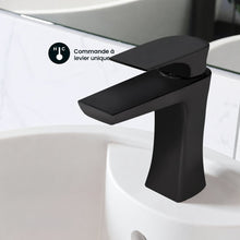 Monaco monotrou, monocommande, mitigeur de lavabo – finition noir mat